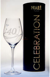 D&D Kristály pohár swarovski dísszel bor 360ml Celebration 40yr (8588006068955)