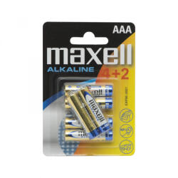 Maxell Mikroceruza elem AAA LR3 power pack 4+2 ajándék Maxell (18734)