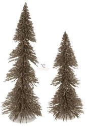 Decoration & Design Fenyő dekoráció műanyag 20cm+14, 5cm pezsgő 2 db / szett karácsonyi falu kellék (DD56543)