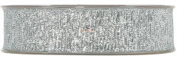 Decoration & Design Szalag textil 25mmx15m ezüst fényes dekorációs kiegészítő (PV3744M40)