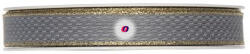 Decoration & Design Szalag glitteres textil 15mmx15m szürke, arany (277A015050015)