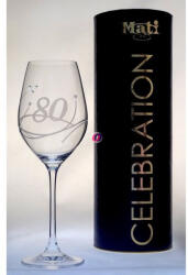 D&D Üveg pohár swarovski dísszel bor 360ml Celebration 80yr (8588006988031)