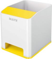 LEITZ Suport instrumente de scris cu amplificare sunet, alb/galben, WOW, Leitz E53631016 (E53631016)