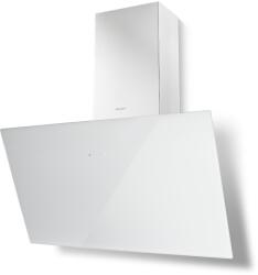 Faber Hota decorativa Faber TWEET EV8 LED WH A80 din sticla, tangentiala, 80 cm, Touch, 1 motor, 700 m3/h, 71 dB, filtru metalic, iluminare LED, clasa C, Alb (330.0529.667) Hota
