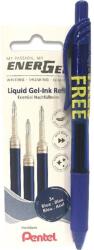 Pentel EnerGel BL107-CX kék toll + 3 db/csom. zselés rollerirón betét promóciós pack (LR7-3C-PROMO)