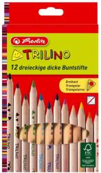 Herlitz Creioane colorate Trilino Jumbo triunghiulare Herlitz, 12 culori (10412062)