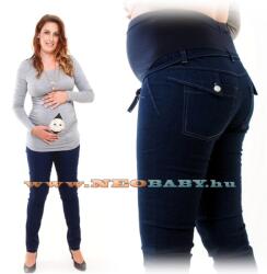 R&d Kismama nadrág hu csőszárú farmer (xl) 01418/sötétkék