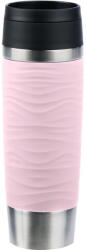 emsa TRAVEL MUG Waves Grande thermal mug (light pink/stainless steel, 0.5 liters) (N2022700) - vexio