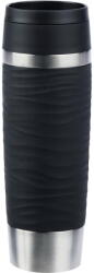 emsa TRAVEL MUG Waves Grande thermal mug (black/stainless steel, 0.5 liters) (N2022500)