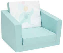 NEW BABY Gyermek kihajtható fotel New Baby Elephant menta színű