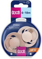 LOVI Lovi, Prime, suzeta dinamica din silicon, 6-18 luni, Nude/Blush, 2 buc