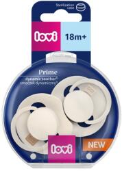 LOVI Lovi, Prime, suzeta dinamica din silicon, +18 luni, Coconut/Ivory, 2 buc