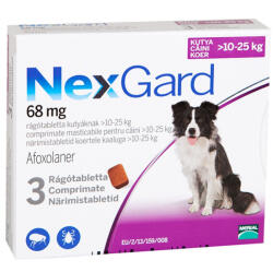 Merial NexGard L comprimate masticabile, 10-25 kg, 3 comprimate