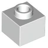 LEGO® 86996c1 - LEGO fehér kocka 1 x 1 x 2/3 méretű nyitott bütyökkel (86996c1)