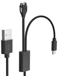 Tactical Cablu de încărcare 2în1 (USB - Garmin/Type-C, 115 cm) NEGRU GP-138235 (57983111856)