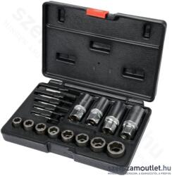 TOYA Roncsolt csavarfej és törtcsavar kiszedő készlet 1/2" 3/8" 17db-os (YT-06033) (YT-06033)
