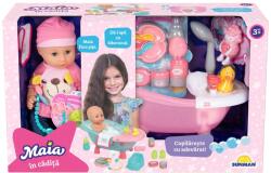 Maia Set de joaca cu papusa bebelus, Maia in cadita Papusa