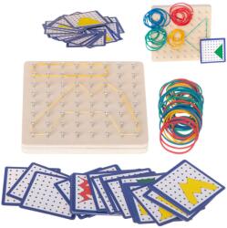  GEOBOARD GEOPLAN formák készítése gumiszalagokkal - feladványos logikai játék (KX5177)
