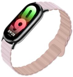  Mágneses Okosóra Szíj Mi Band 8 / 9 / Nfc Heyband Magnetic Link Xiaomi Rózsaszín
