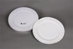  Papírtányér, kerek, 23 cm, 50 db, fehér (KHMU263) - iroda24