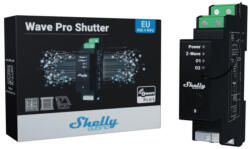 Shelly Wave Pro Shutter DIN-sínre illeszthető, redőny és árnyékoló vezérlő modul, Z-Wave protokoll kompatibilis (ALL-REL-WAVEPRORS)