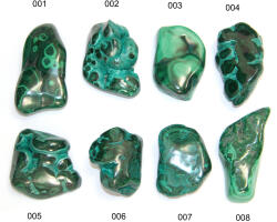 Malachit Mineral Natural Rulat - 43-82 x 28-51 x 10-29 mm - ( XXL ) - 1 Buc