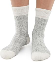 Vlnka Merinó birkagyapjú zokni "jacquard" - világosszürke zokniméret 35-37