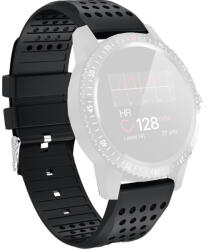 Csereszíj Carneo 22 mm - fekete perforált
