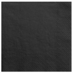  Fekete szalvéta 33x33cm -20 db (SP33-1-010)