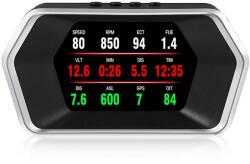 Techstar Aparat diagnosticare si afisaj informatii bord, Head Up Display Techstar® OBD II, GPS Dual System, P 17, 9 tipuri de afisaj, Viteză, RPM, Alarmă de supraviteză, Temperatura apei (SKU2816)