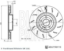 BLUE PRINT Disc frana BLUE PRINT ADU1743113 (ADU1743113) - automobilus