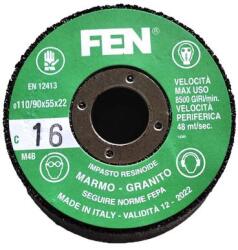 FEN 110/90x55x22 1C 16 Bak. MTC FEN (Furatos kúpos fazék alakú bakelit köszörűkorong) FEN (Akciós ! ) 34030027