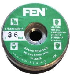 FEN 76/64x40xM14 1C 36 Bakelit FEN (Menetes kúpos fazék alakú bakelit köszörűkorong) FEN (Akciós ! ) 34030025