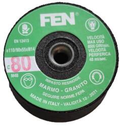 FEN 110/90x55xM14 1C 80 BakelitFEN (Menetes kúpos fazék alakú bakelit köszörűkorong) FEN (Akciós ! ) 34030038