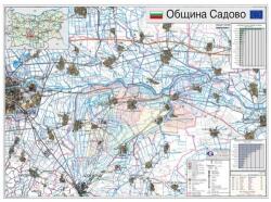 Mapmedia Карта на община Садово (d178)