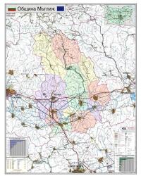 Mapmedia Карта на община Мъглиж (d187)