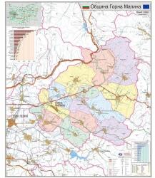 Mapmedia Карта на община Горна Малина (d208)