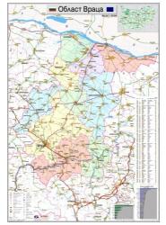 Mapmedia Карта на област Враца (r103)