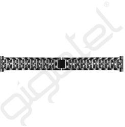 Silverline Pótszíj (univerzális, 20mm, rozsdamentes acél, strasszkő) FEKETE