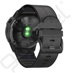 Silverline Pótszíj (egyedi méret, 26mm, bőr hatású, QuickFit csatlakozás) FEKETE
