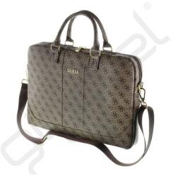 CG Mobile GUESS 4G UPTOWN LAPTOP/NOTEBOOK táska (univerzális, bőr hatású, vállpánt, 15" méret) BARNA