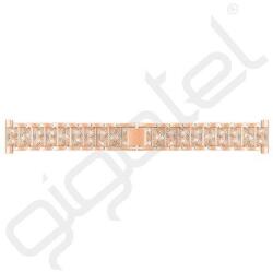 Silverline Pótszíj (univerzális, 22mm, rozsdamentes acél, strasszkő) ARANY