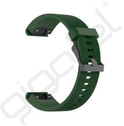 Silverline Pótszíj (egyedi méret, 20mm, szilikon, rombusz, QuickFit csatlakozás) SÖTÉTZÖLD