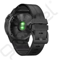 Silverline Pótszíj (egyedi méret, 22mm, bőr hatású, QuickFit csatlakozás) FEKETE