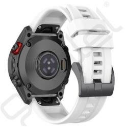 Silverline Pótszíj (egyedi méret, 22mm, szilikon, QuickFit csatlakozás) FEHÉR
