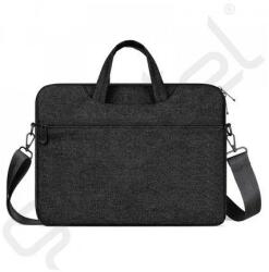 Dux Ducis LBJB tok fekvő, textil LAPTOP/NOTEBOOK/TABLET (univerzális, vízálló, vállpánt, 15.5-16" méret) FEKETE