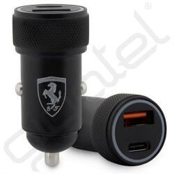 CG MOBILE FERRARI autós töltő USB+Type-C aljzat (36W, PD gyorstöltő 3.0) FEKETE