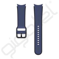 Samsung pótszíj (egyedi méret, M/L méret, szilikon, izzadságálló, SPORT) FEKETE/SÖTÉTKÉK