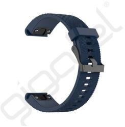 Silverline Pótszíj (egyedi méret, 20mm, szilikon, rombusz, QuickFit csatlakozás) SÖTÉTKÉK