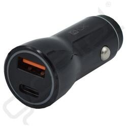 Blautel 4-OK autós töltő USB+Type-C aljzat (20W, PD gyorstöltő) FEKETE - extratelgsm